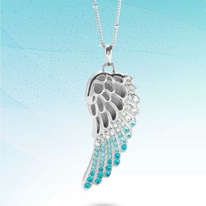 RETIRED - Origami owl Blue Ombré Angel Wing Locket - NWT